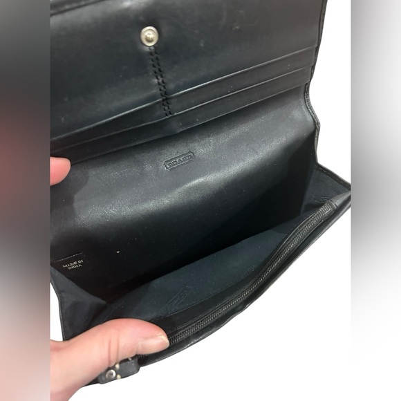 Coach Vintage Y2K black jacquard signature print black wallet - Picture 4 of 13